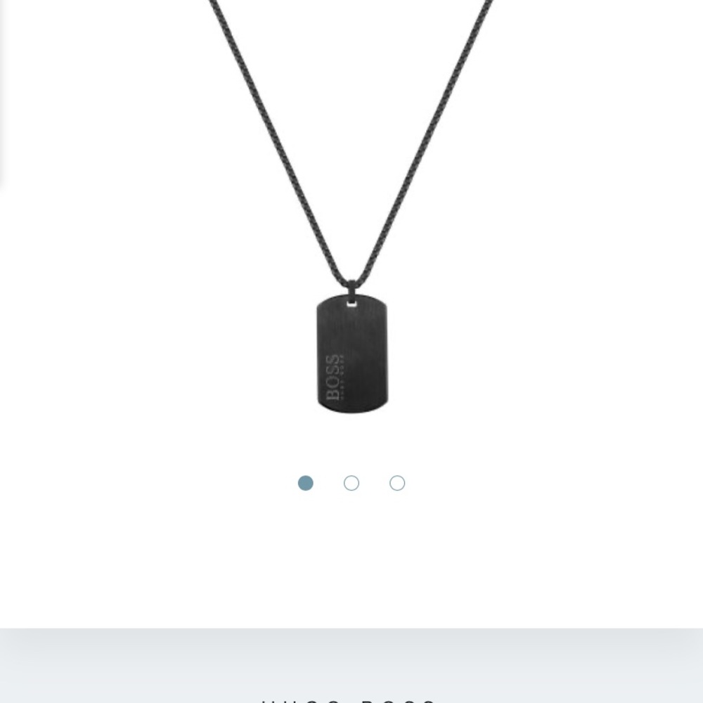 Hugo Boss Black dog tag Necklace
